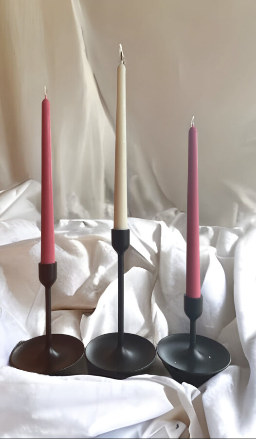 Kokosriekstu sveču vaska garās sveces 25 cm x 2 cm