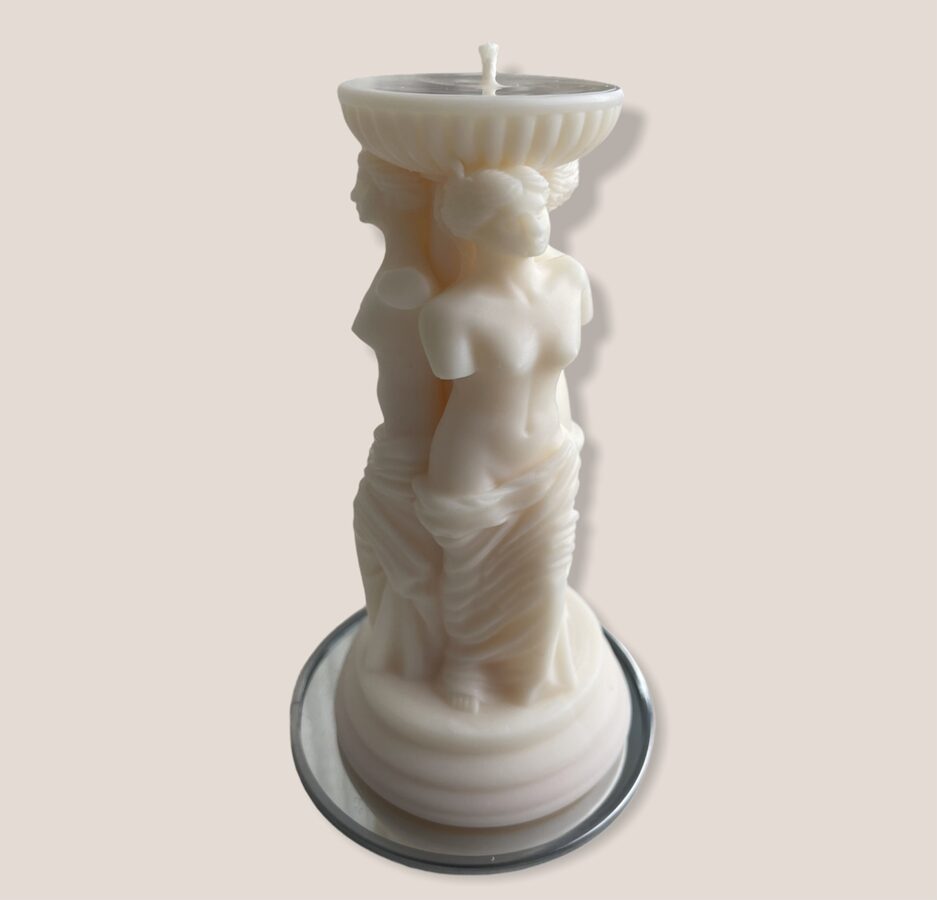 Kokosriekstu sveču vaska svece - Veneras statuja