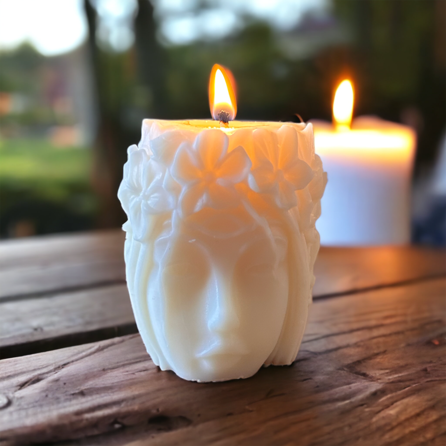 Sojas vaska svece romantiskam noskaņojumam