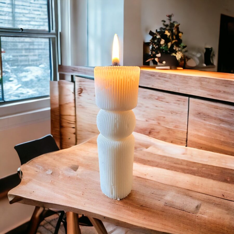 Aromātiska cilindriska sojas vaska svece