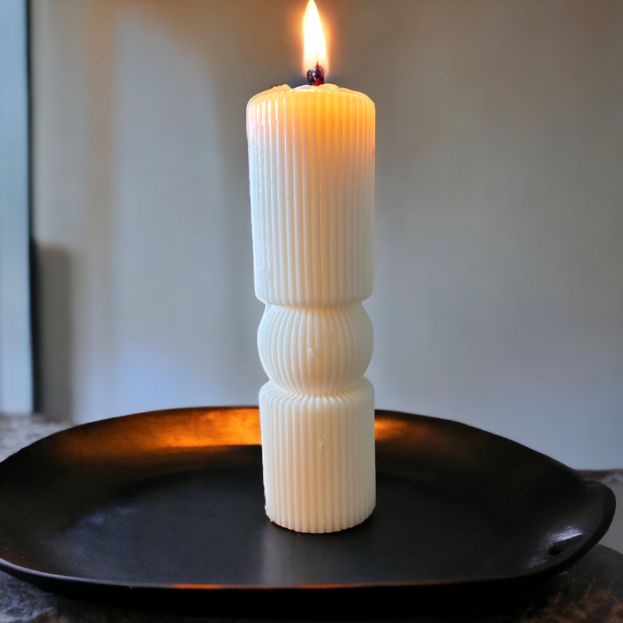 Cilindrsika sojas vaska svece bez aromāta
