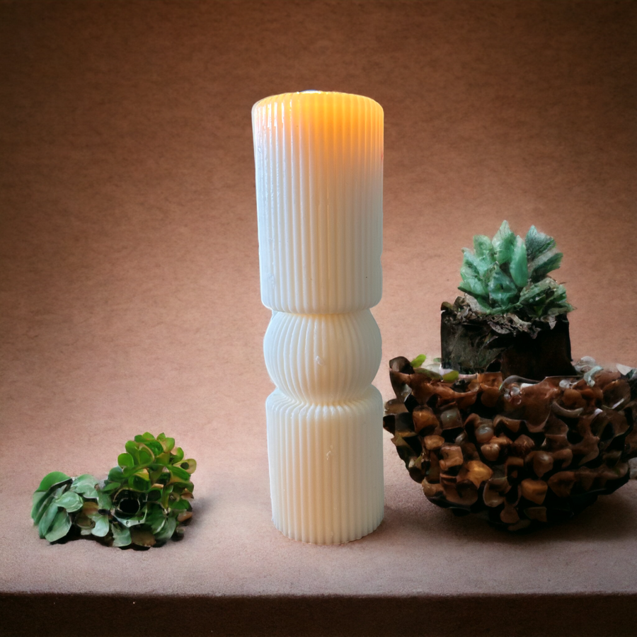 Aromātiska cilindriska sojas vaska svece