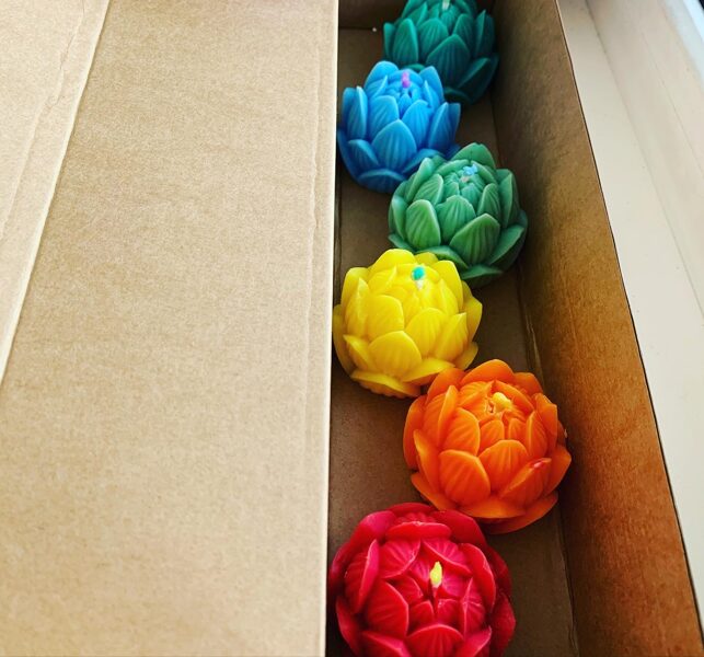 Septiņu čakru sveču komplekts