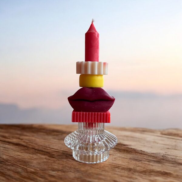 Sveču konstruktors_ar lūpu motīvu