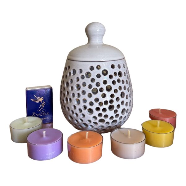 Keramikas trauks Nr.1.+ tējas sveču komplekts 