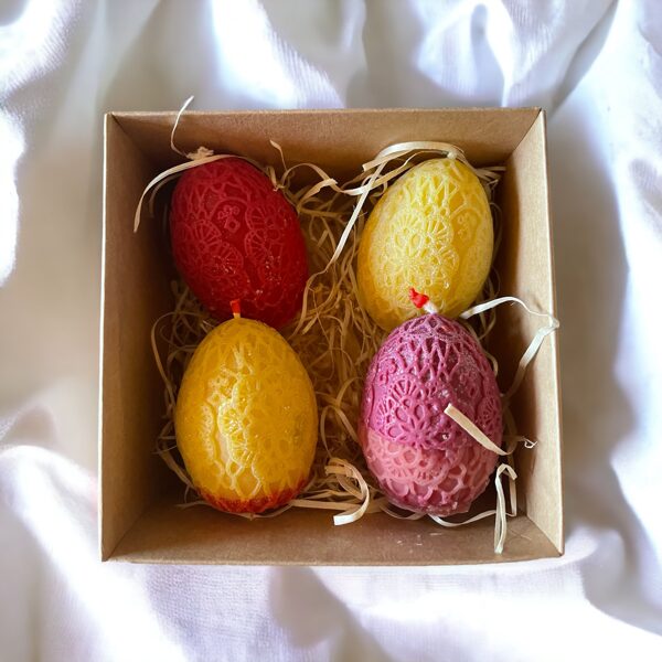 Bišu vaska sveču Lieldienu krāsaino oliņu komplekts Nr.1