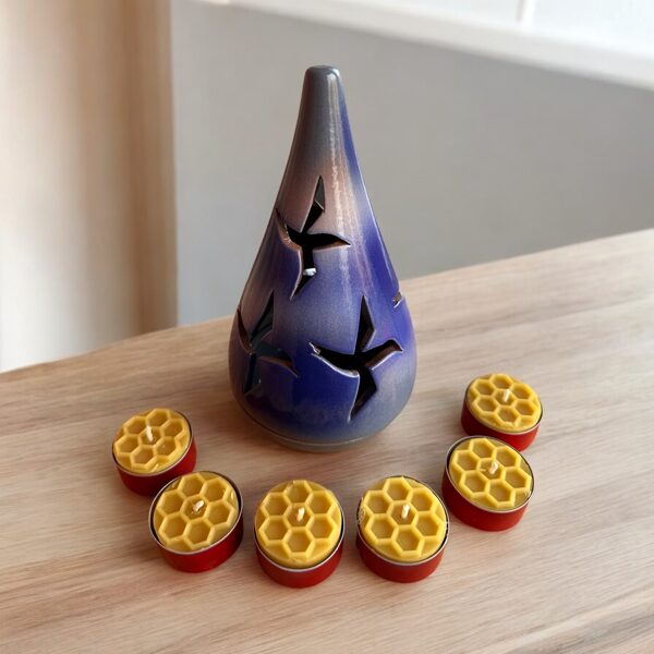 Keramikas trauks Nr.10 + tējas sveču komplekts kartona kastītē