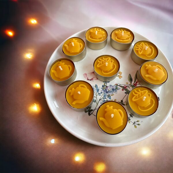 Bišu vaska tējas sveču komplekts - "Laiks tējas pauzei" 10.gab